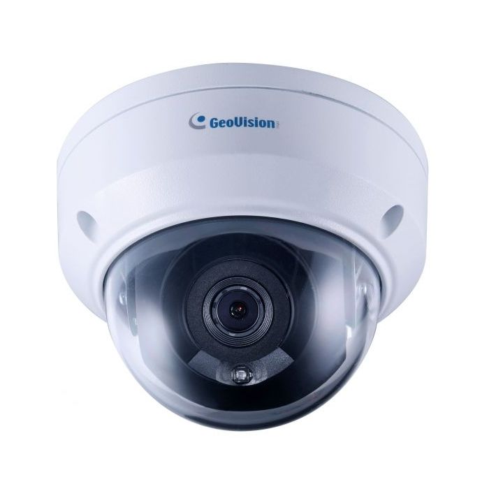 CAMARA IP MINI DOMO GEOVISION GVTDR2705 / 2MP / H265 / LENTE FIJO 28 MM / IR INTELIGENTE 30M / IK10 / 3AXIS / RANURA MICRO SD / ONVIF / WDR PRO / 12 VDC / POE / IP67 / IK10 - GEOVISION