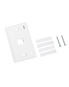 Commscope 108258427 l type flush mounted faceplate, 1 port, white