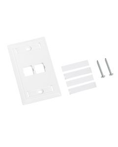 Commscope 108168469 | m12l-262 l type flush mounted faceplate, 2 port, white