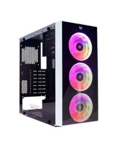 Balam Rush BR-932813 gabinete gamer dragonfly  media tower atx 3 vetniladores rgb usb 3.0 color blanco