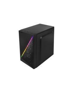 Acteck AC-933070 gabinete  kioto gc460 rgb essential - micro slim m-atx, gabinete, negro, 500 w