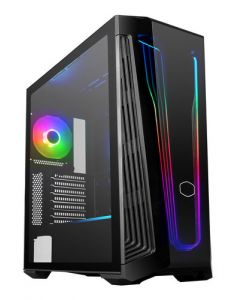 Cooler Master MB540-KGNN-S00 gabinete box 540 argb media torre mini itxmicro atxatxeatx ventilador cristal templado negro